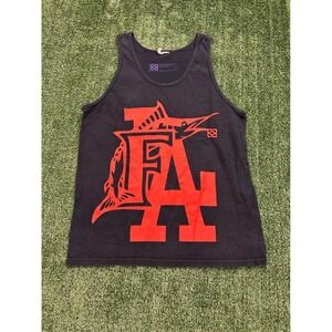 8103 Clothing FA Swordfish Logo Tank Top Black Red Mens Medium Cotton